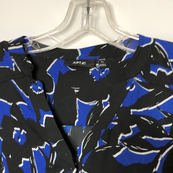 Apt 9 Womens Top Blouse Button Down Front Long Sleeves L Large Petite - Picture 5 of 9